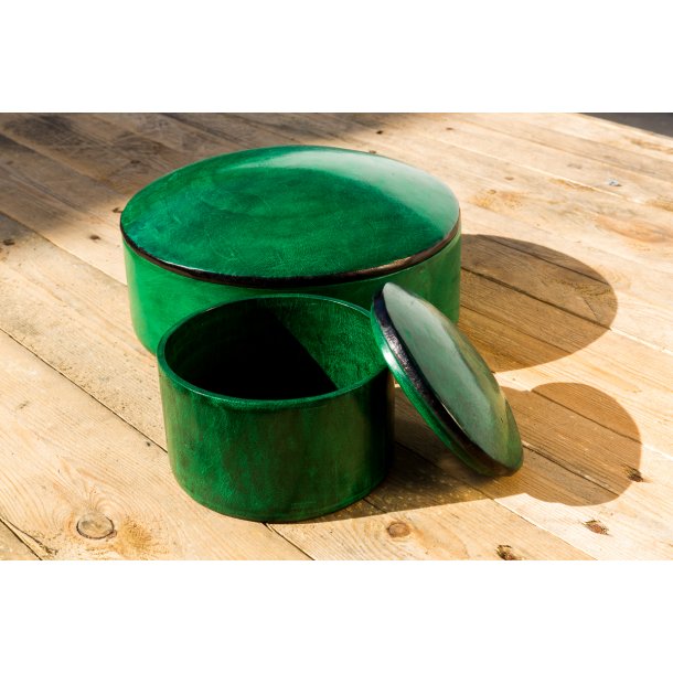 Hndlavede lderbokse i flotte farver