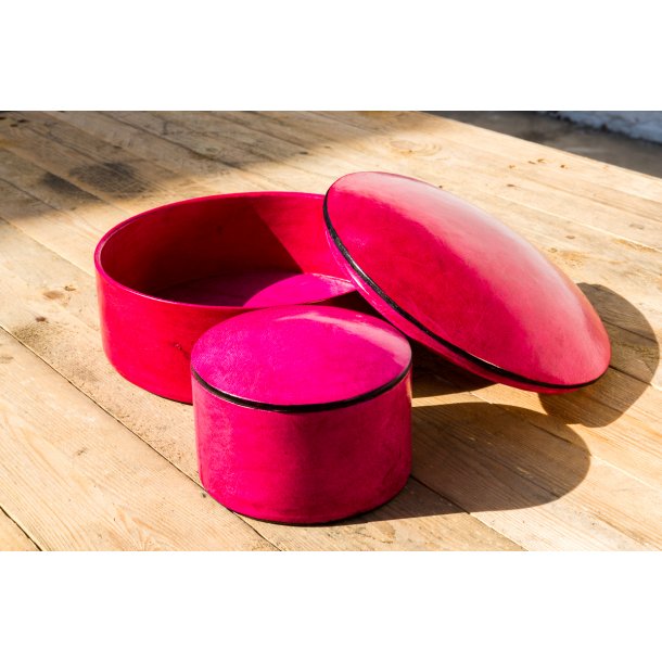 Hndlavede lderbokse i flotte farver