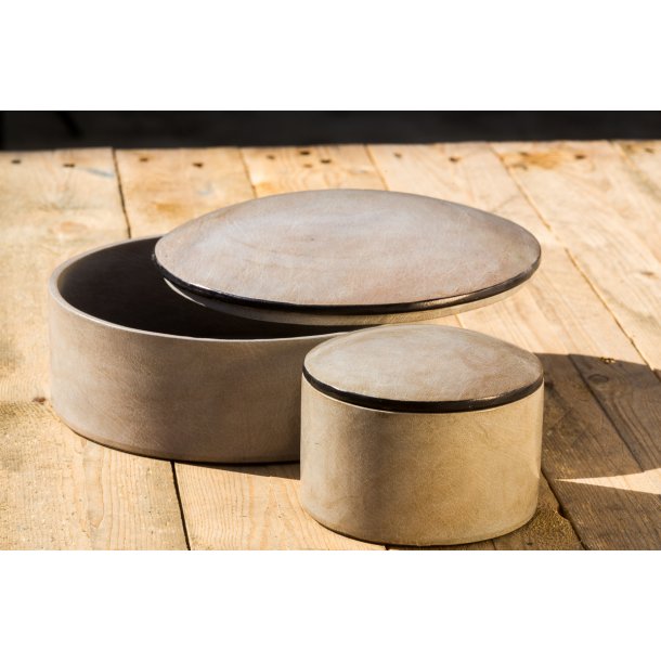 Hndlavede lderbokse i flotte farver