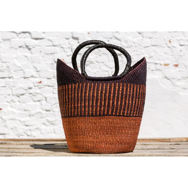 U-shape hndflettet indkbskurv - LARGE