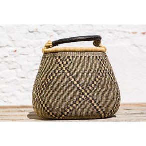 Pot basket - Traditionel /sort/natur 