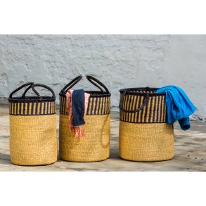 St  3 Vasketjskurv med Hanke / sorte striber