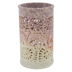 Lysholder cylinder i udskret fedtsten