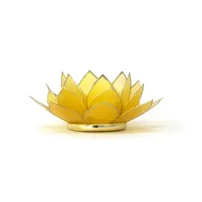 Lotus fyrfadslysholder - Gul