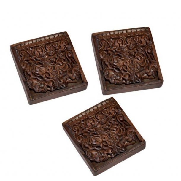 Gammel h�ndudsk�ret tr�panel 