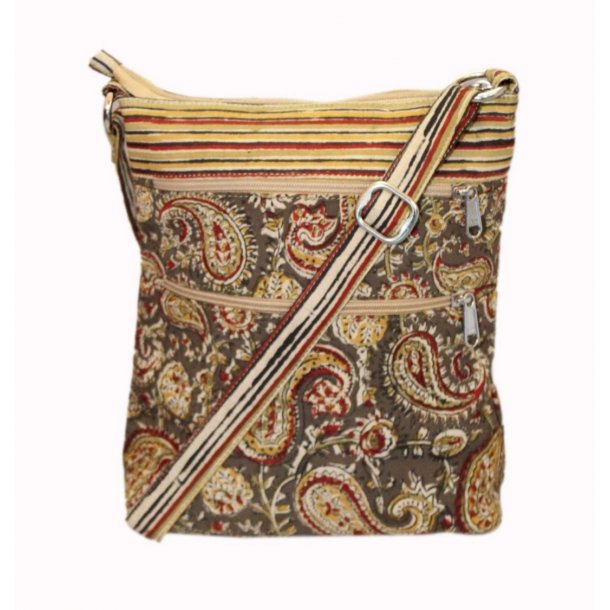 Hipster skuldertaske i bomuld - Paisley