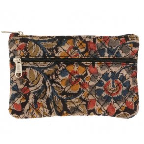 Mntpung i bomuldsstof med print - Multifarvet blomst