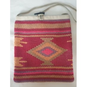 Lille kelimtaske med snor