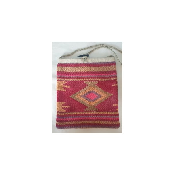 Lille kelimtaske med snor