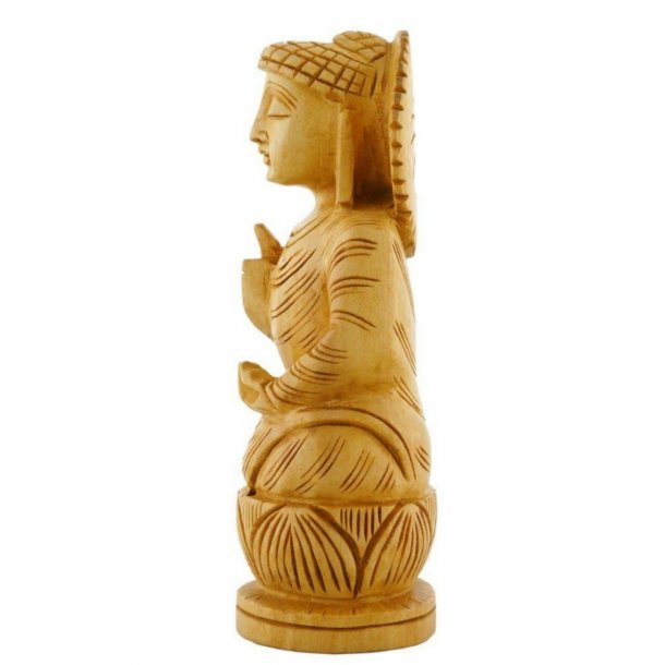 Lille h�ndudsk�ret Buddhafigur i mangotr�