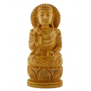 Lille hndudskret Buddhafigur i mangotr