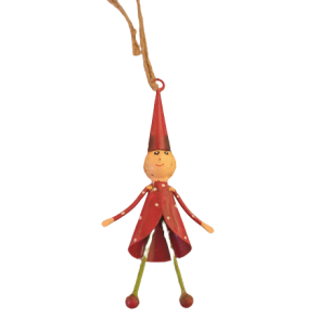 Nissefigur i genbrugsmetal, Hndlavet