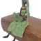 Afrikansk messingfigur: Siddende kvinde - medium