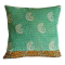 Kantha quilt pudebetr�k med to sider 40x40 cm