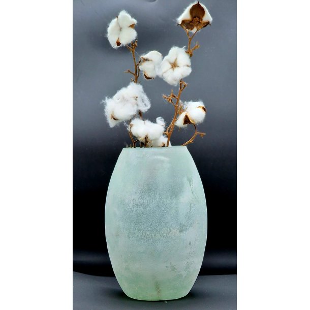 Frosted vase i glas - isbl