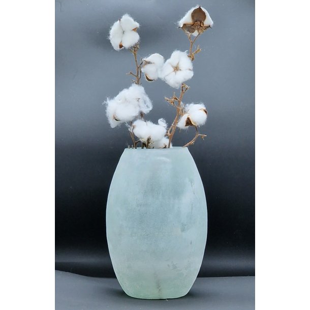 Frosted vase i glas - isbl