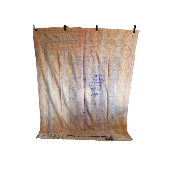 Indisk Katha quilt plaid