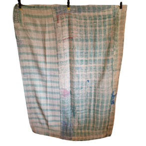 Indisk Katha quilt plaid