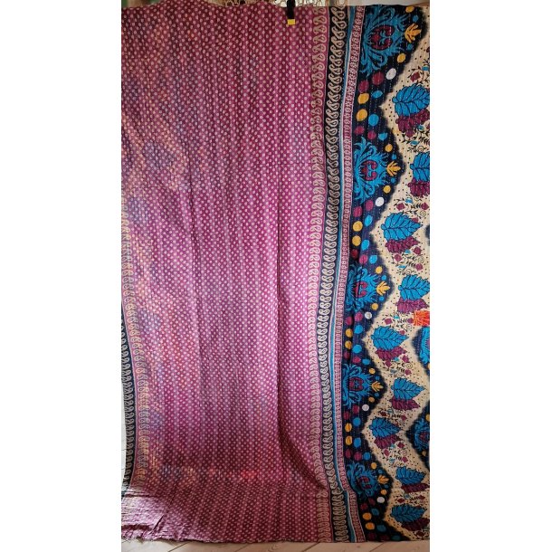 Indisk Katha quilt plaid