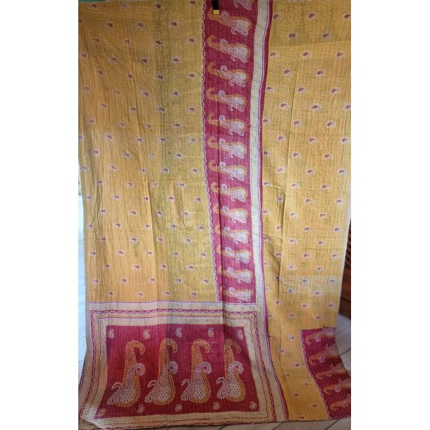 Indisk Katha quilt plaid