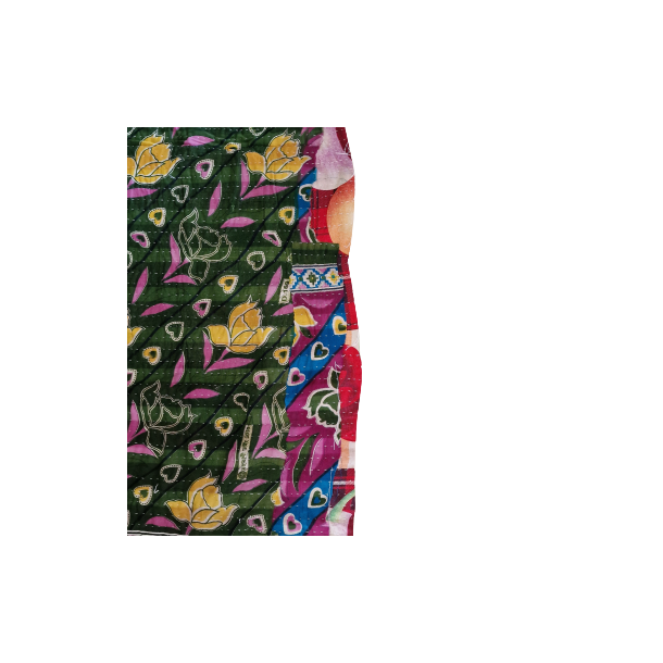 Indisk Katha quilt plaid