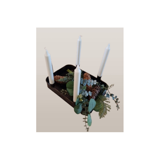 Adventsbakke / jernbakke med lysholdere