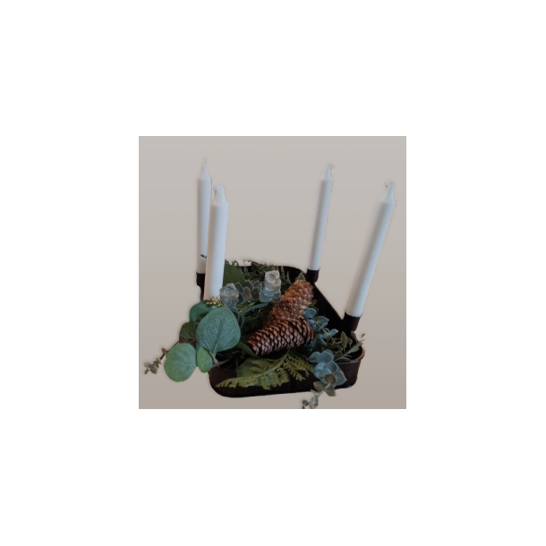 Adventsbakke / jernbakke med lysholdere