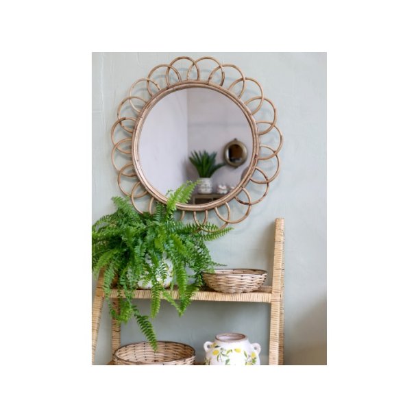Spejl i Rattan