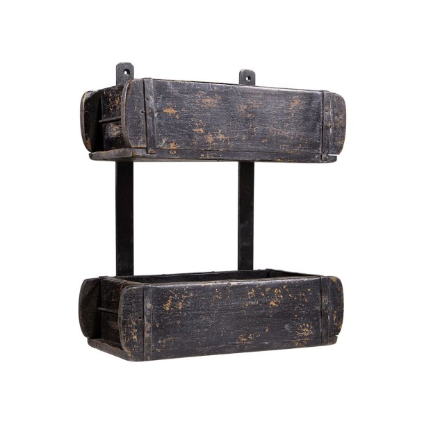 HYLDE LAVET AF 2 ENKELTE MURSTENSFORME - SORT FINISH 