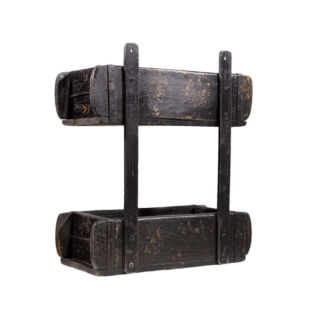 HYLDE LAVET AF 2 ENKELTE MURSTENSFORME - SORT FINISH 