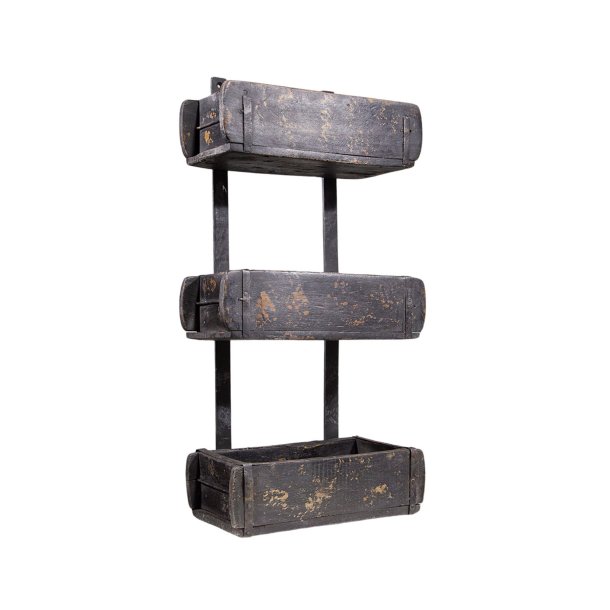 HYLDE LAVET AF 3 ENKELTE MURSTENSFORME - SORT FINISH