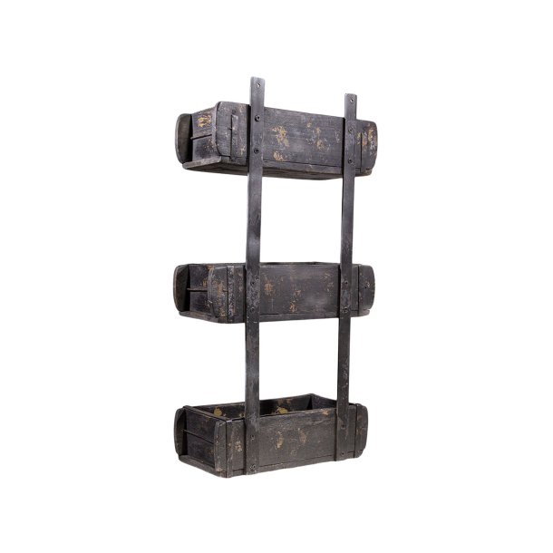 HYLDE LAVET AF 3 ENKELTE MURSTENSFORME - SORT FINISH