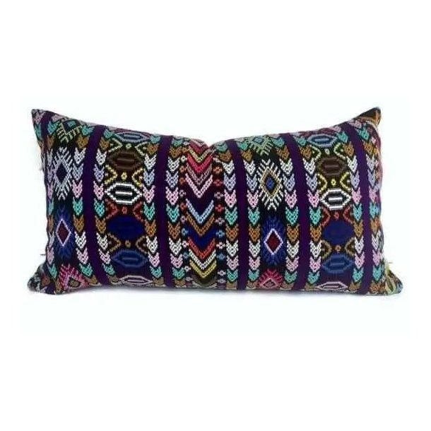 Broderet pude fra Guatemala str. 30x60cm