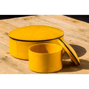 Hndlavede lderbokse i flotte farver