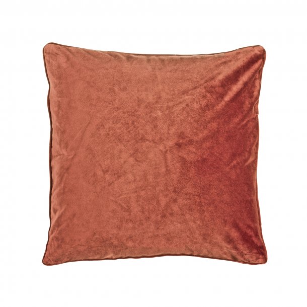 Velour pude 45x45cm Rust
