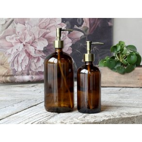 Flaske m. pumpe 1000 ml. Mocca