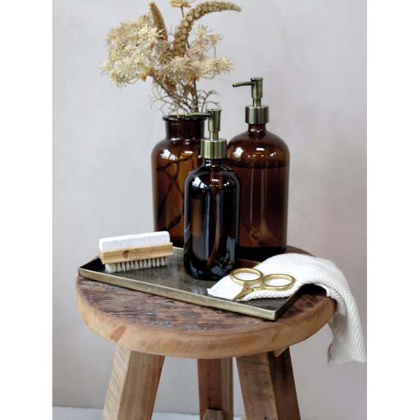 Flaske m. pumpe 1000 ml. Mocca