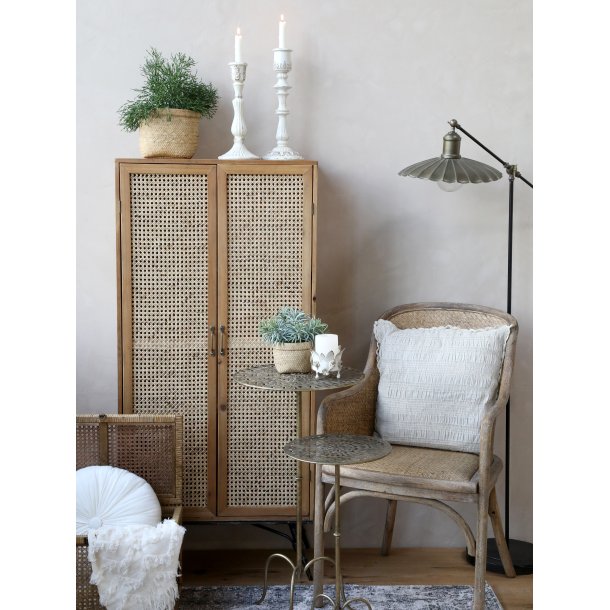 Potteskjuler / krukke med flet og mnster fra Chic Antique - Natur/Medium