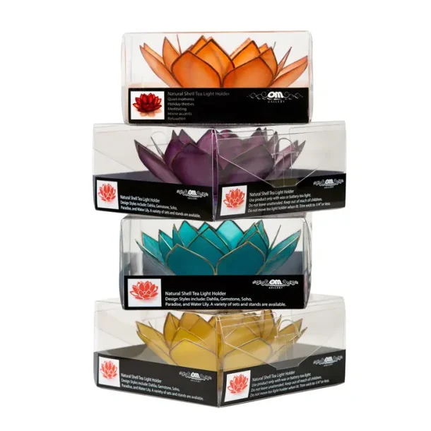 Lotus fyrfadslysholder - Rd