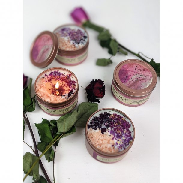 Duftlys i metalboks - Love Notes