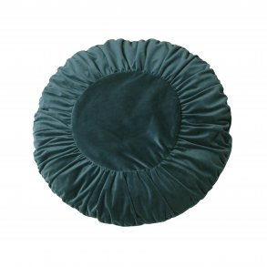 Rund Velour 50x50cm Petrol