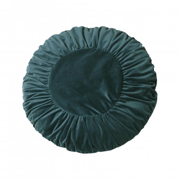 Rund Velour 50x50cm Petrol
