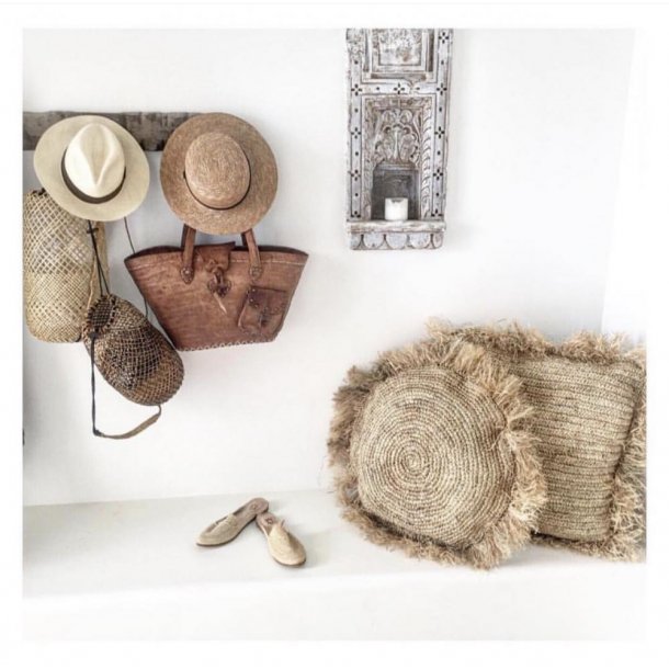 Raffia pude rund 40cm