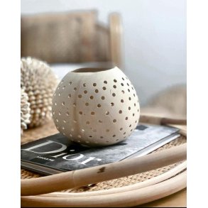 Fyrfadsholder udskrne kokosskaller