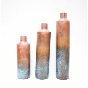 Vase st  3 - med irret kobber finish