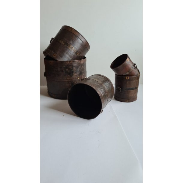 Spande i genbrugsjern - 5 st�rrelser