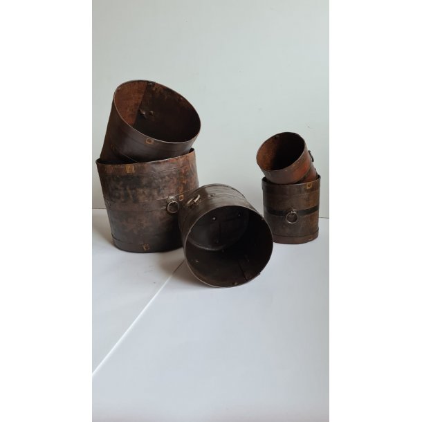 Spande i genbrugsjern - 5 st�rrelser