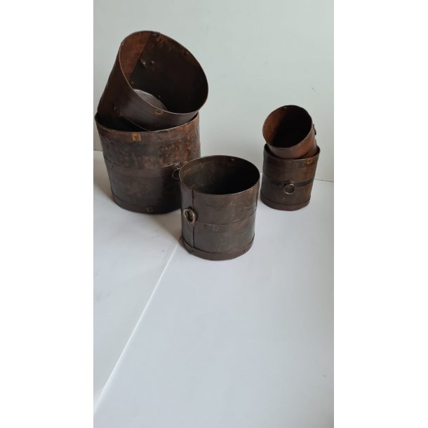 Spande i genbrugsjern - 5 st�rrelser