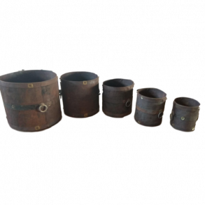 Spande i genbrugsjern - 5 strrelser