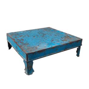 Lille vintage metalbord i bl 